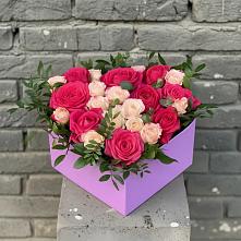 Цветочная композиция из Розы в коробке в Дивном