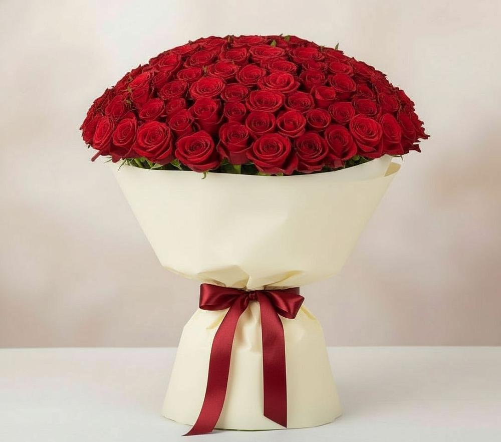 Букет 101 Красная роза Милано в Дивном