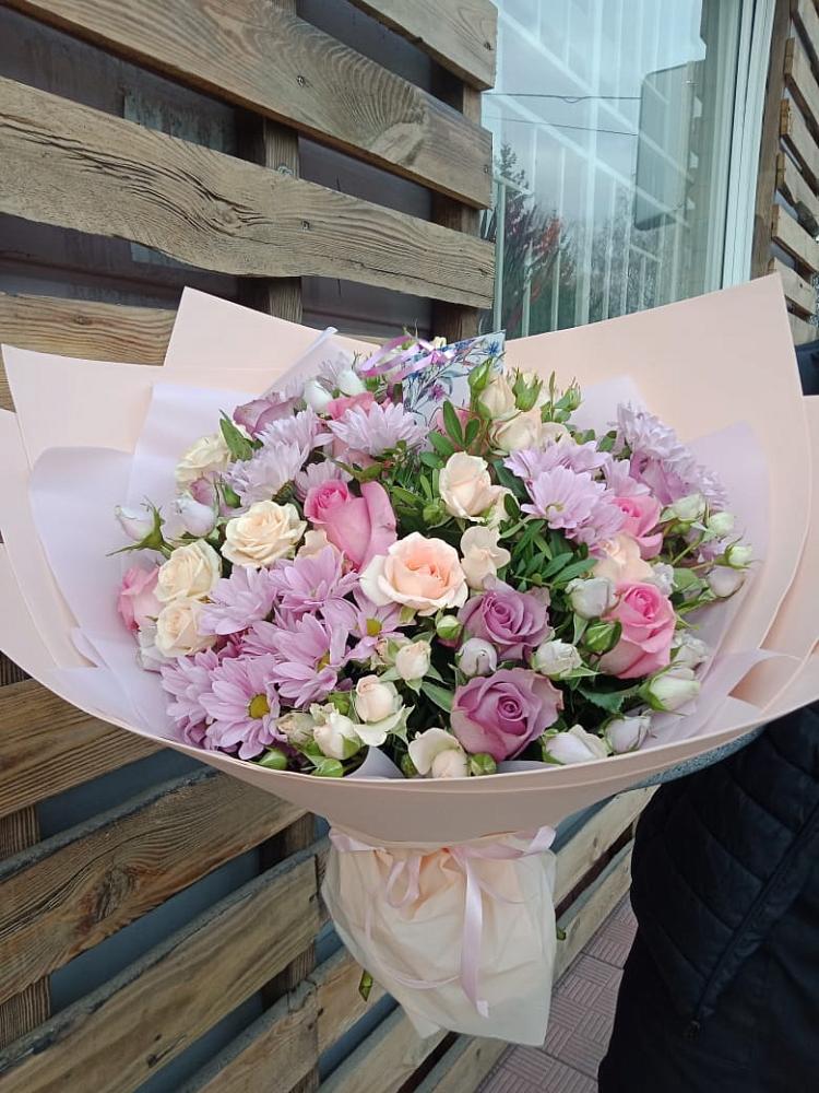 Букет цветов из: Розы и Хризантемы в Дивном