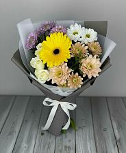 Букет цветов из:  Розы, Герберы и Хризантемы в Дивном