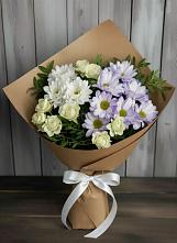 Букет цветов из:  Хризантемы и Розы в Дивном