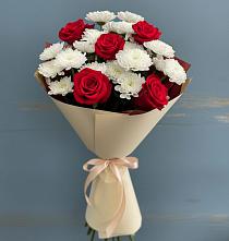 Букет цветов из:  Розы и Хризантемы в Дивном
