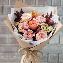 Букет цветов из:  Гвоздики, Хризантемы и Розы в Дивном
