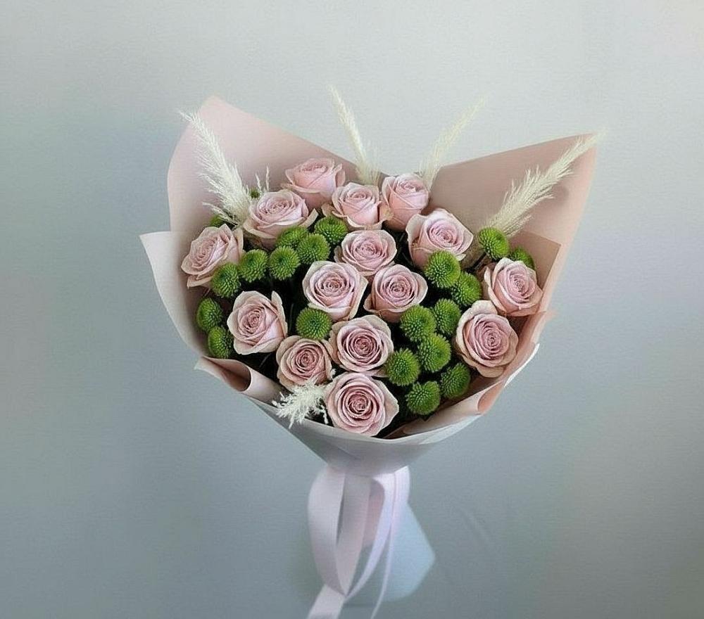 Букет цветов из: Розы и Хризантемы в Дивном