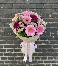 Букет цветов из:  Герберы и Хризантемы в Дивном