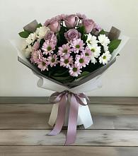 Букет цветов из:  Хризантемы и Розы в Дивном