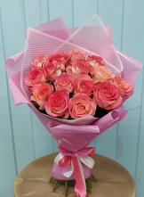 Букет 15 Розовых роз Равель #REPLACE_PRED# Дивном