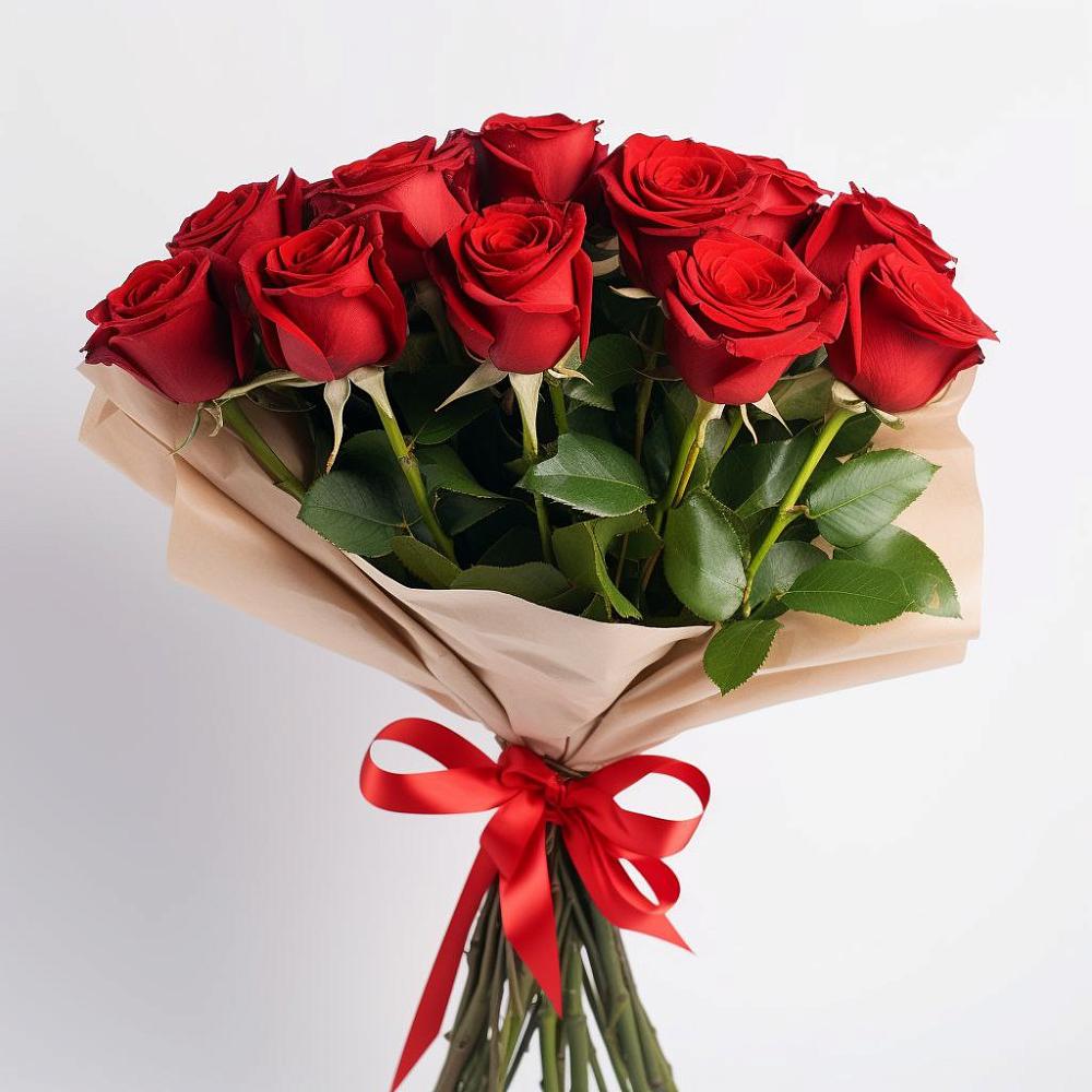 Букет 11 Красных роз Эдлесс Лав в Дивном